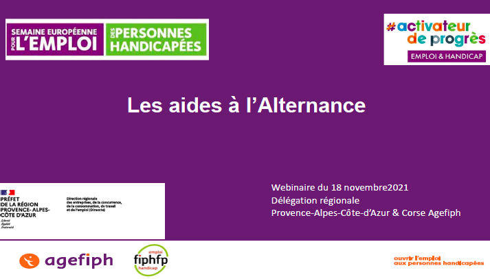 Revoir le webinaire  : Les aides à l'alternance (dans le cadre de la SEEPH 2021)