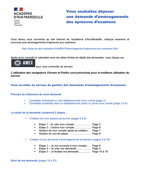 Guide d'aménagement des examens en Paca