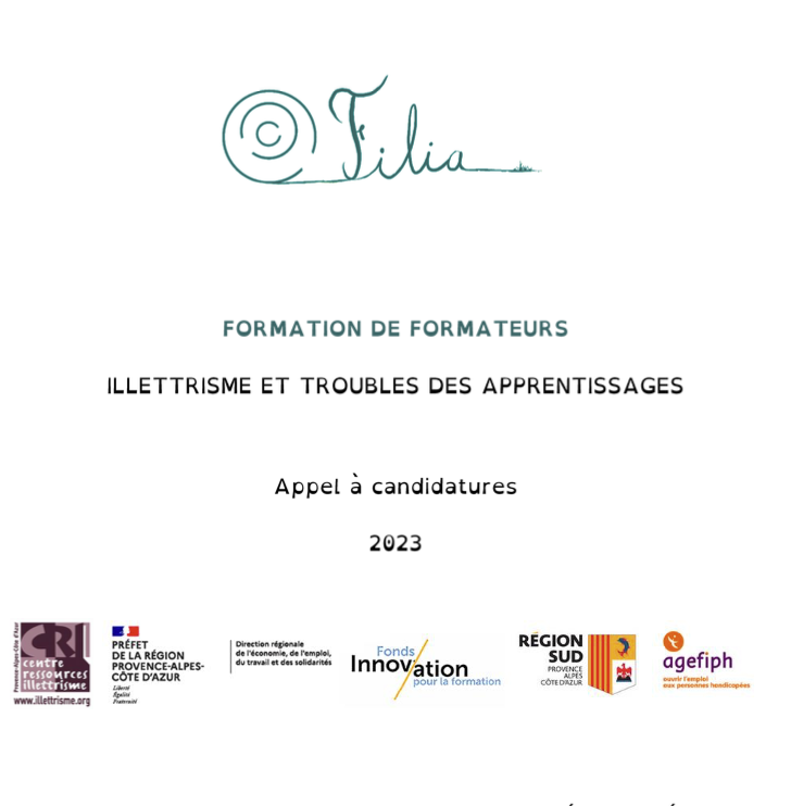 Appel à candidatures 2023 pour une formation de formateurs : Illettrisme et troubles de l’apprentissage